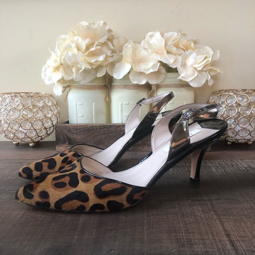 COPY - Boden Leopard Print Calf Hair Heels